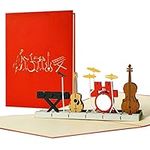 Birthday Card for Musicians and Music Lovers, 3D Pop Up, Inventive Voucher for a Visit to a Music Concert or Festival I Small Gift for Him or for Her, H16