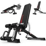 Keppi 1200LB Weight Bench, Heavy Duty Bench1000 PRO Adjustable Workout Bench Press Set for Home Gym Strength Training, Removable Foot Catch for Incline Flat Decline Sit Up Bench for Full Body Fitness - 2024 Version