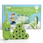 Nobleza Dog Poo Bags, 240 Extra Thick and Large Strong Poop Bags, Poo Bags Dogs Refill Rolls with 1 Dispenser, 100% Leak-proof Pet Poop Waste Bags, Unscented Green