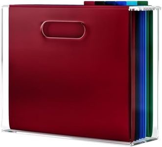 CLASSIC ACRYLIC File Organizer for Desk - This Acrylic Storage Box is great for Office Organization - Its Modern Acrylic Magazine Holder makes a Great Gift for Home/Work Space
