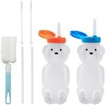 ICEBLUEOR 2 Pack Honey Bear Straw C