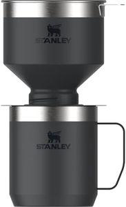 STANLEY Perfect Brew Pour Over Set | 12 oz Camp Mug with Lid Included | Drip Coffee Maker with Reusable Filter | Insulated Stainless Steel | BPA-Free | Black 2.0