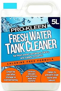 Pro-Kleen Fresh Water Tank Cleaner (5 Litres) - Sanitises, Descales, Removes Algae & Bacteria - Prevents Stale Taste & Odours