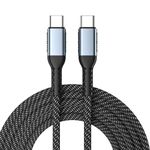 USB C to USB C Charger Cable, New Nylon Braided USB C to USB C Cable (1M, 1Pack) 240W(5A) for iPhone 15/15 Pro/15 Plus/15 Pro Max, iPad Mini 6/ Pro 2021, MacBook Pro 2020, Samsung Galaxy S23,Switch