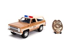 Jada Toys 253255003 Stranger Things Coche Chevy K5 Blazer Metal 1980 Con Placa 1:24 Chevrolet Things-1980 Blaze, Various, One Size