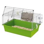 Ferplast Guinea Pig Cage CAVIE 60, Small Animal Cage Safety locking system, Metal with Plastic Bottom, Accessories included, 58 x 38 x 31,5 cm