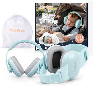Momfree 2-in-1 Baby Ear Muffs Noise Protection Blue - 25dB Sound Reduction