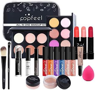 Professional Makeup Set,MKNZOME 20 Pcs Cosmetic Starter Kit With Storage Bag Portable Travel Make Up Palette Birthday Xmas Gift Set Full Sizes Eyeshadow Face Powder Lip Gloss for Teenage & Adults