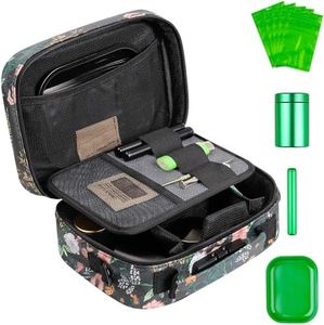SafeDelux Smell Proof Bag, Christmas Gift Set for Friends, Smell Proof Bags with Combination Lock Scent Proof Smoking Tobacco Set, Odorless Rolling Tray Carbon Lining Organizer Travel Medicine Bags