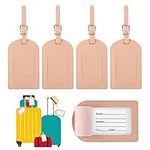 MAQIHAN 4 pcs Luggage Tag - Pink Luggage Tags for Suitcases - Suitcase Tags Travel Tags for Luggage Baggage Tags Luggage Tracker Cruise Ship Essentials Travel Accessories