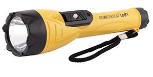 GLOBEAM - Leo Led Light Torch Made In India Operate On 3 Aa Size 3 Pieces Battery Are Included With The Torch Light, Yellow, Pack Of 1, Abs Plastic, 220 Lumen