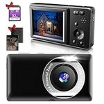 Digital Camera,Nolansend 50MP/ FHD 1080P Autofocus Vlogging Camera with 32G Memory Card 16X Digital Zoom,Powerful Cameras for Photography with 2 Batteries for Teens,Kids,Beginners