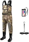 Trudave Chest Waders for Men & Women Waterproof,Fishing Neoprene Waders,Hunting Waders with Boots