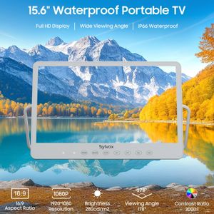 SYLVOX 15.6" Portable TV – Compact HD Display for Travel or Kitchen