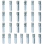 Swpeet 25Pcs 1/4 Inch Premium Zinc Plated Carbon Steel Concrete Knurled Drop in Anchors Assortment Kit, Expansion Screws Internal Forced Expansion Bolts for Solid Concrete