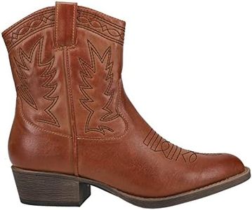Coconuts Women's Pistol Western Boot Black, Brown, 9.5