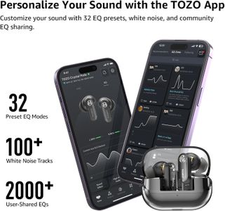 TOZO Crystal Pods ANC Wireless Earbuds – Noise Cancelling Bluetooth