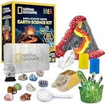 NATIONAL GEOGRAPHIC Earth Science Kit - Over 15 Science Experiments for Kids, Crystal Growing Kit, Volcano Science Kit, Dig Kits & Gemstones, STEM Project Toy for Boys and Girls