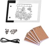 Staright Flip Book Kit with Mini LED Light Pad Hole Design 3 Level Brightness Control Light Box 300 Sheets Animation Paper Flipbook Binding Screws for Children Students Adults Drawing Tracing Sketching