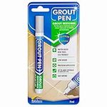 Grout Pen Light Grey Tile Paint Marker: Waterproof Tile Grout Colorant and Sealer Pen - Light Grey, Narrow 5mm Tip