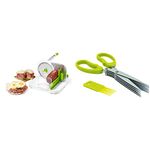 Starfrit Deli Slicer + Starfrit Multi Blade Herb Scissors (5 Serrated Stainless Steel Blades)