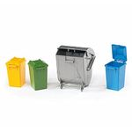 Bruder Garbage can set Multicolour