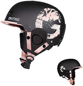 GROTTICO Ski-Snow Helmet for Men-Women-Youth-Kids - Snowboard Helmet with Visor Pass ASTM Certified Safety, 3 Sizes Options