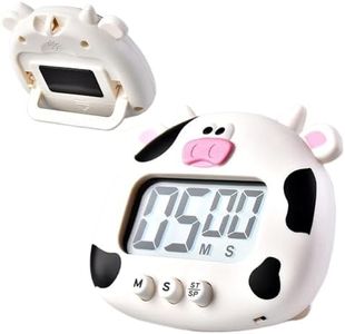 Digital Kitchen Timer Cute Animal Timer Large Screen Cooking Timer Clock for Time Strong Magnet Back Stand Loud Alarm Used for Time Management Exercise and Children's Learning (Cattle)