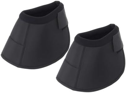 Horse Hoof Boot, Easy to Wear & No-Turn Horse Shoes, Protective Equine Bell Boots with Loop Closure, Professional Equestrian Supplies for Riding & Training, Secure Fit for Equine Hoof (2Pcs,M)