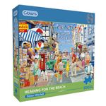 Heading for the Beach | 500XL Piece Jigsaw Puzzle | Nostalgic Jigsaw Puzzle | Extra Large Piece Jigsaw Puzzle for Adults | Premium 100% Recycled Board | Great Gift for Adults | Gibsons Games