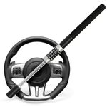 GADLANE Combination Steering Wheel Lock - Heavy Duty, Keyless Car Lock Anti-Theft Device & Deterrent - Adjustable Crook Locks for Cars, Vans, Trucks & SUVs - Passcode Car Steering Wheel Locks (Black)