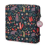 Booster Seat Owl Printed Harness Cushion Dismountable Kid Baby Seat Highten Pad Travel Storage Chair Toddler Infant Dining Chair (Dark Gray)