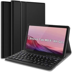 Nanhent Keyboard Case for Lenovo Tab M8 2023 Release 8" Tablet (TB-300FU/TB-300XU), Slim PU Stand Cover with Magnetically Detachable Wireless Bluetooth Keyboard (Tab M8 4th Gen 8")