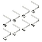 PATIKIL 12x9.5mm Kayak Paddle Snaps, 8 Pack Pole Push Button Spring Clips Steel Solid Button Locking Tube Single Pin for Camping Awning Tent Pole