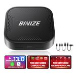 Binize Wireless CarPlay Android AUTO Multimedia Video Box 4G Cellular,4GB+64GB,8Core,Android 13 Built-in Navigation Support SIM&TF Card Bluetooth Support Car with OEM Wired CarPlay/Android Auto