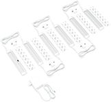 EShine White Finish 6 Panels 7 inch Compact Size LED Dimmable Under Cabinet Lighting Kit, Hand Wave Activated - Touchless Dimming Control, Warm White (3000K)