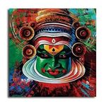 TULIP N TURTLE Kathakali Diy Acrylic Paint By Number Kit For Adults Kids Beginner Number Painting Kit Diy Canvas Painting By Number Wall Decoration Diy Painting Kit For Adults, Multicolor