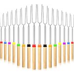 20 Pack Marshmallow Roasting Sticks Bulk, Smores Skewers for Fire Pit Kit, Hot Dog Camping Skewers Accessories Campfire Marshmellow 32 Inch Long Extendable Forks Bbq Tools Smores Sticks