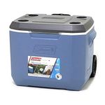 Coleman 3000005157 Polypropylene Xtreme Wheeled Ice Box, 50 Quart (Blue)