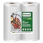 Kitboodle 2 Pack 11" x 50' Vacuum Sealer Bags 100ft in Total, Heavy Duty Commercial Grade Food Saver Bags for Sous Vide, Meal Prep, Vacuum Seal Bags for Food Saver, BPA Free