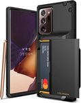 VRS DESIGN Damda Glide Pro Phone Case for Galaxy Note 20 Ultra, with [4 Cards] [Semi Auto] Premium Sturdy Credit Card Slot Wallet for Samsung Galaxy Note 20 Ultra 5G, 6.9 inch(2020) Black