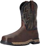 ARIAT Men's Rebar Flex Western Waterproof Work Boot, Dark Brown/Black, 8.5 Wide