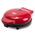 DASH DMG8100RD 8” Express Electric Round Griddle for Pancakes, Cookies, Burgers, Quesadillas, Eggs & Other on The go Breakfast, Lunch & Snacks, Metal Plastic, Red