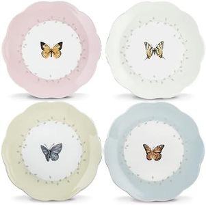 Lenox 6444731 Butterfly Meadow 4-Piece Dessert Plate Set