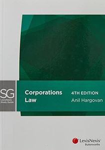 LexisNexis Study Guide: Corporations Law, 4th edition