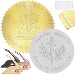 Book Embosser Personalised, Customise Personal Book Embosser Stamp with Name Text, Custom Christmas Library Embosser for Book Readers and Book Collectors