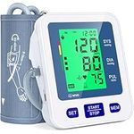 Blood Pressure Monitor for Home Use, Automatic Blood Pressure Machine with 3-Color Backlit Hypertension Display, 2x99 Memory with Upper Arm Large Cuff 22-42cm