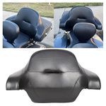 HECASA King Tour Pack Wrap Around Trunk Backrest Compatible with 2014-2024 Harley Davidson Touring Electra Glide Road King Street Glide Road Glide Electra Glide King Chopped Backrest Pad