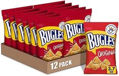 Bugles Original Flavor Crispy Corn Snacks, 3.7 oz Bag (Pack of 12)