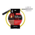 RUECAB - Chimney Sweeping kit for Pellet Stove Ø80mm 3m, Flexible, Fiberglass Rod with Thread M12 X 1.75MM - Synthetic Bristle swabs 80mm - Special Pellet stoves